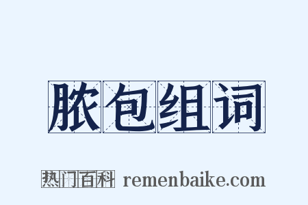 脓包组词是什么意思的图片